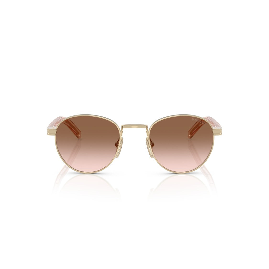 Prada 0Pr B52s Round Gradient Brown Lens Sunglasses