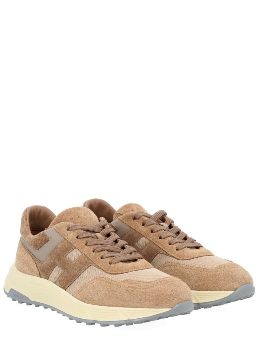 Hogan Hyperlight Tonal Suede Overlays Calfskin Sneakers