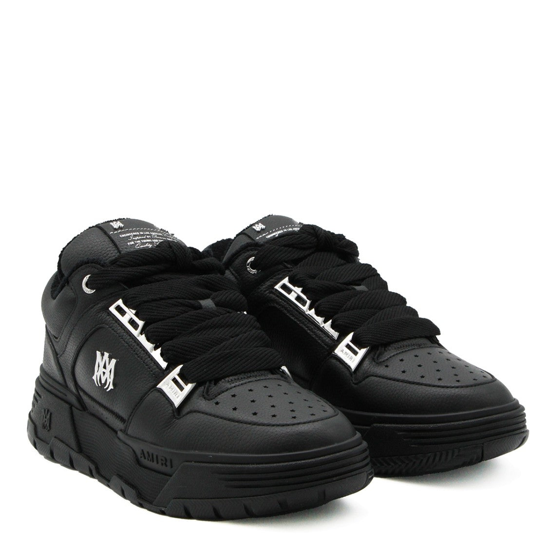 Amiri Black Leather Big Laces Sneakers