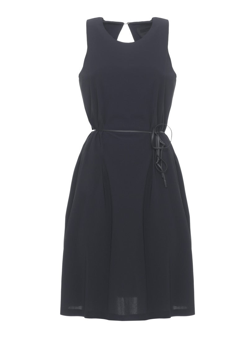 Rrd Sleeveless Blue Mini Dress With Cut-Out Detail And Matching Belt