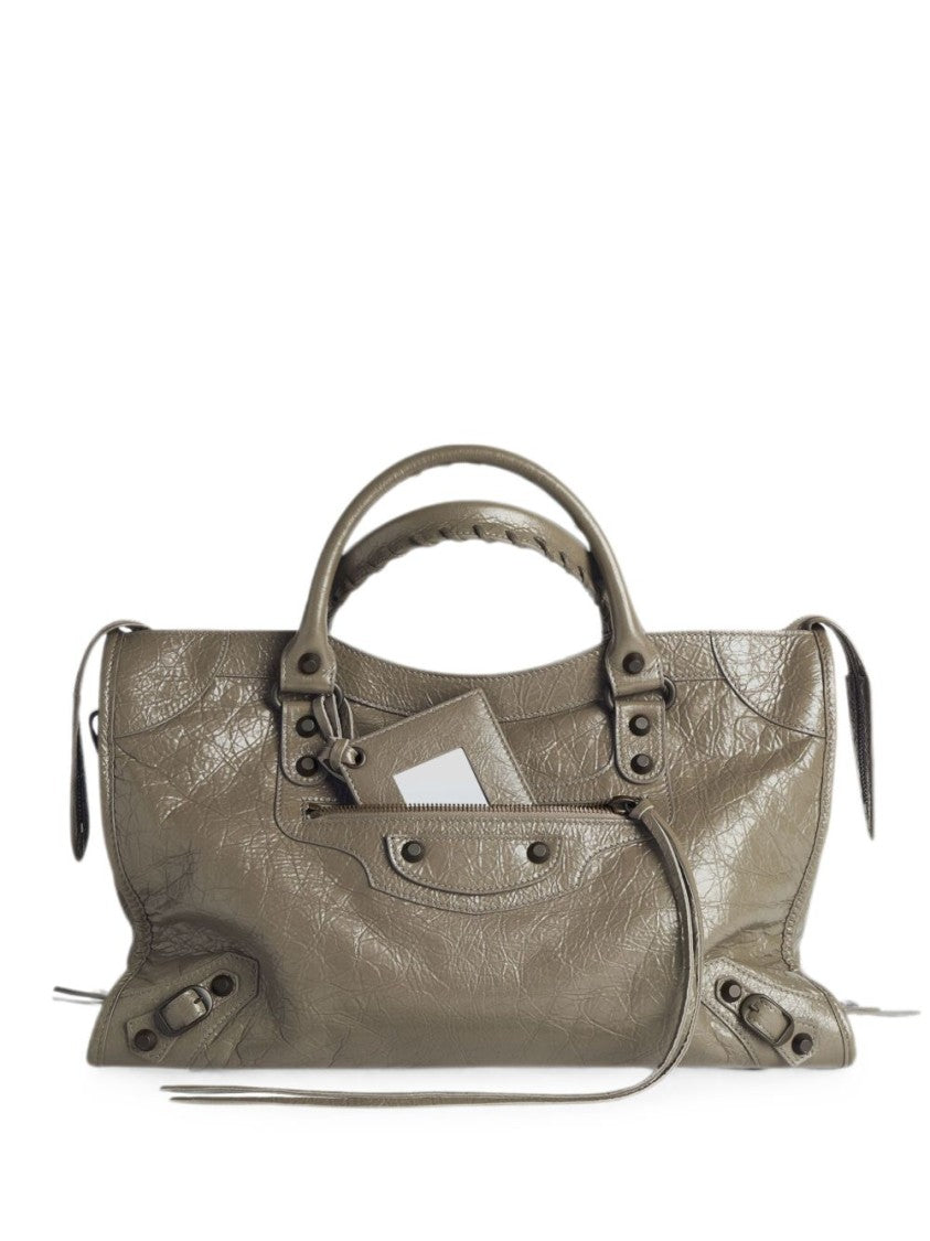 Balenciaga Textured Braided Leather Handbag