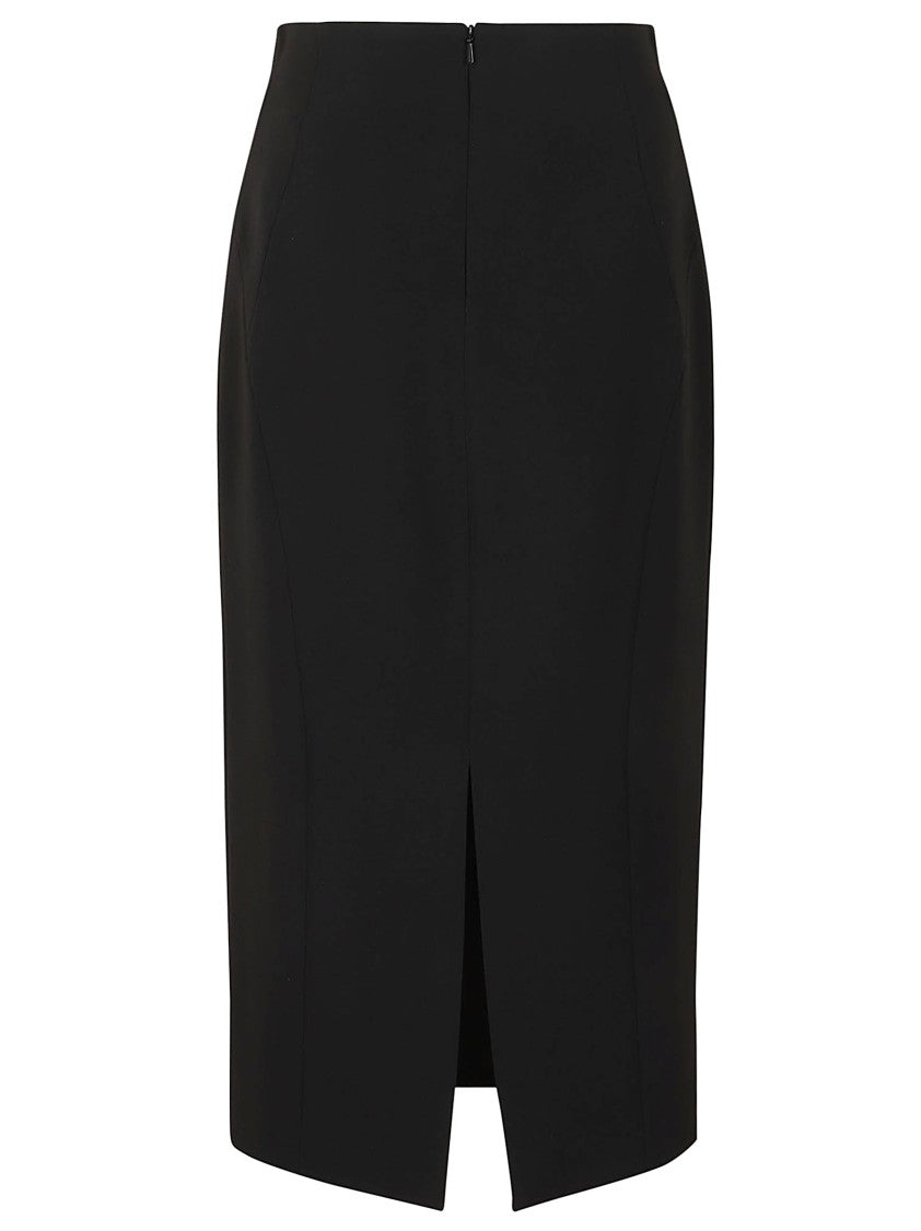 Max Mara Tailored Midi Skirt In Smooth Triacetate
