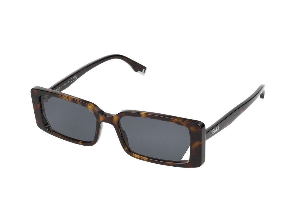 Maison Fendi Tortoiseshell Oversized Square Sunglasses