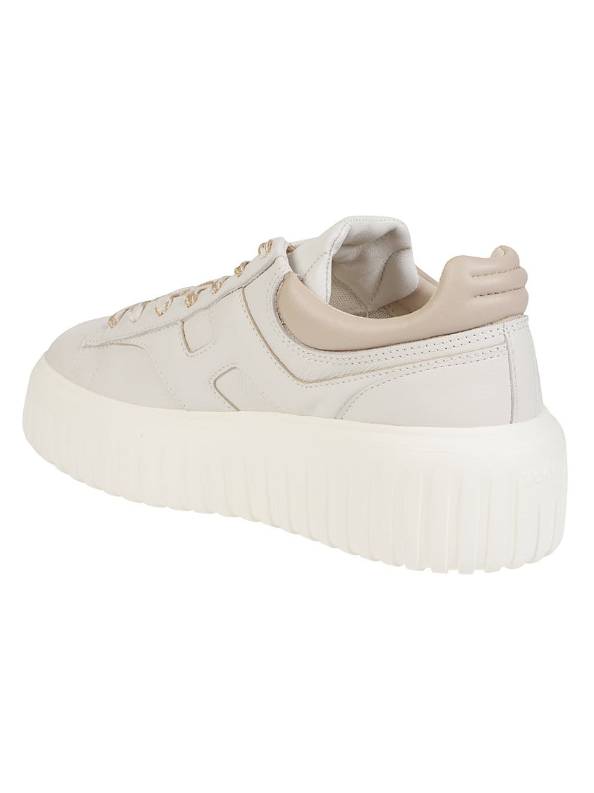 Hogan H-Stripes Low Top Ridged Sole Sneakers