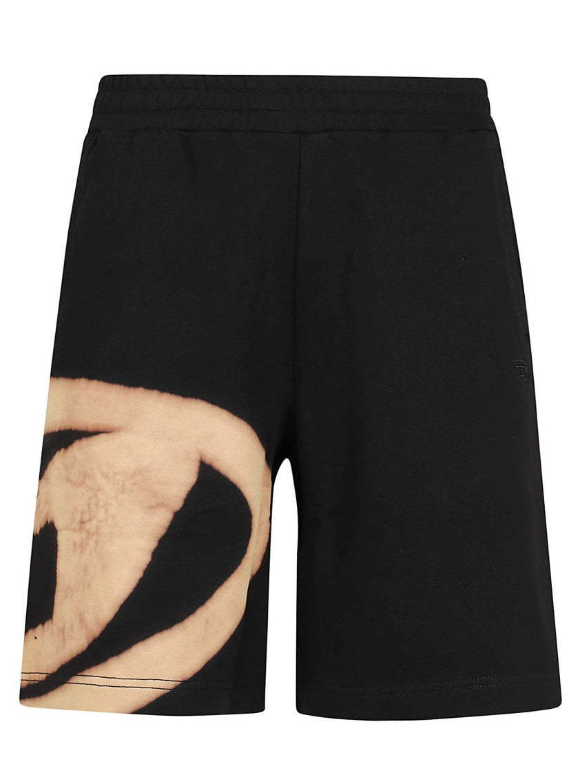 Diesel Black Loopback Cotton Shorts