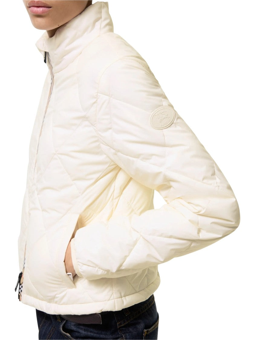 Burberry Classic Check Accent Cropped Down Jacket