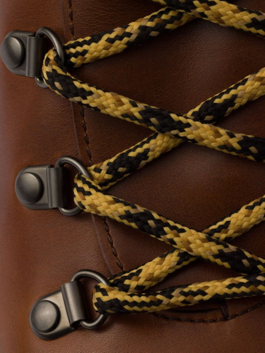 Prada Laced Leather Ankle Boots