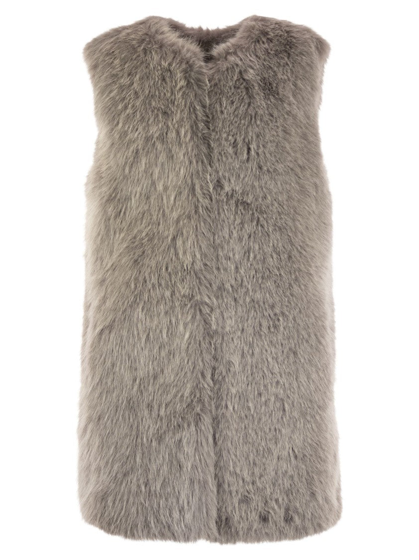 Herno Cruelty-Free Fur Sleeve Coat