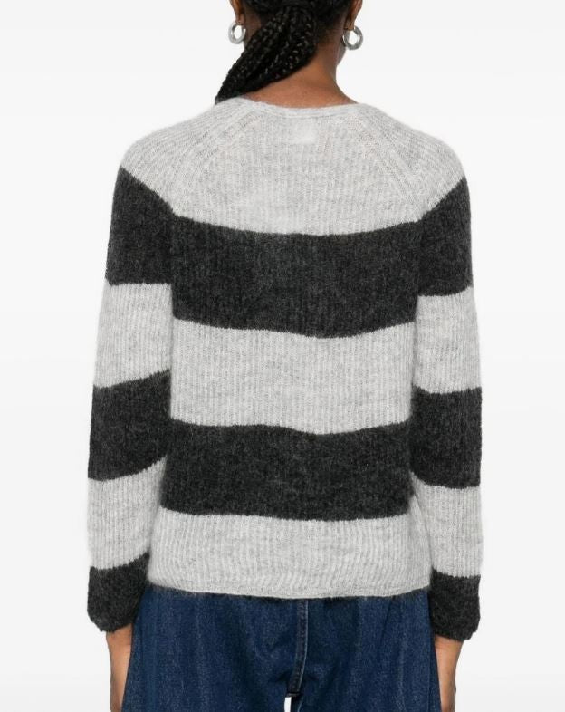 Max Mara Mohair Yarn Sweater With V-Neck