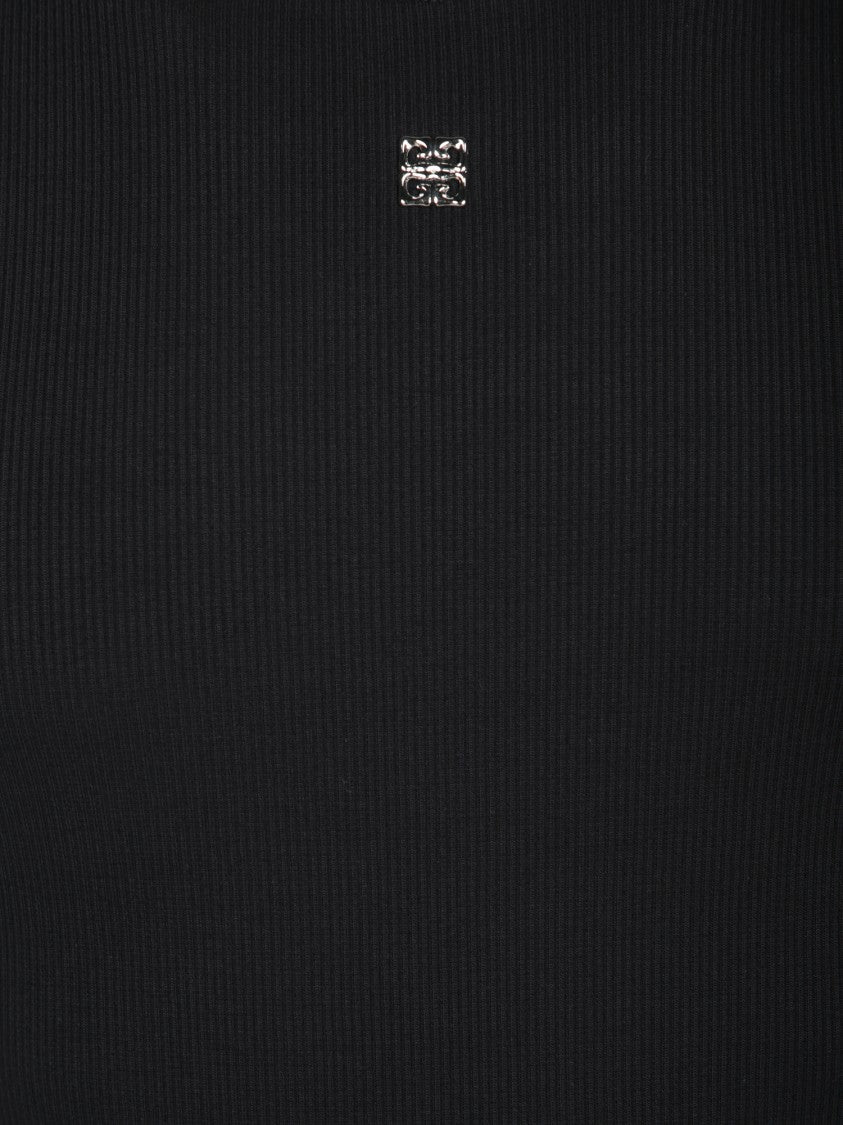 Givenchy Sculpted Black Mini Dress With Short Sleeves