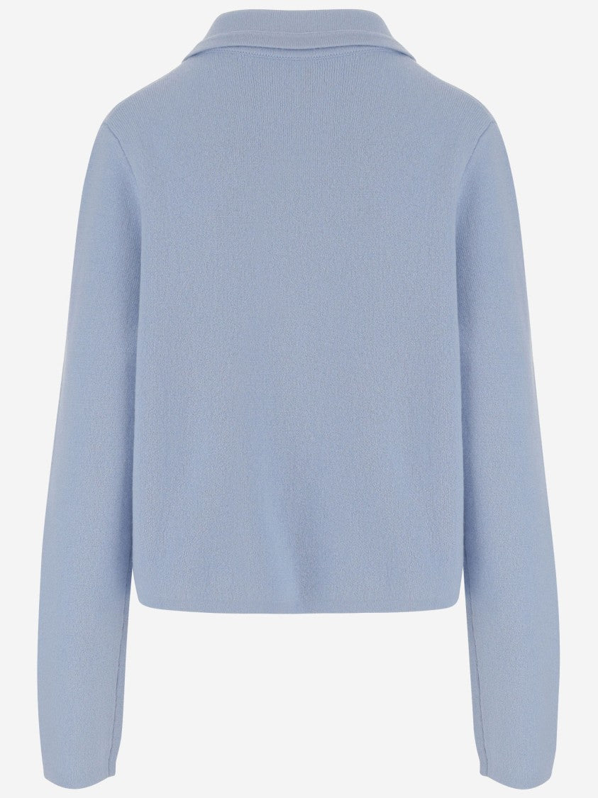 Allude Wool And Cashmere Double-Breasted Jacket With Classic Collar