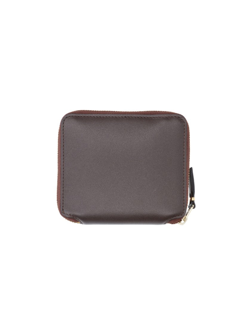 Comme Des Garçons Brown Leather Logo Wallet
