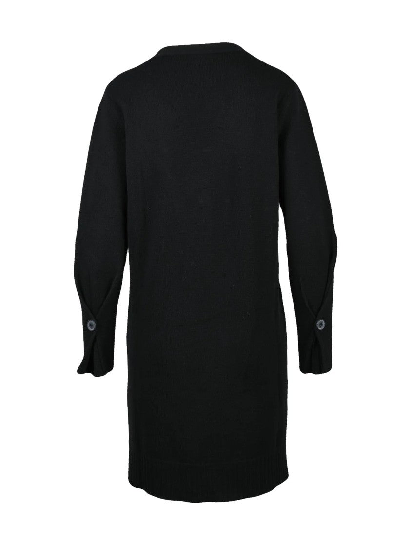Kangra Kangra Knit Dress With V-Neckline And Buttoned Cuffs