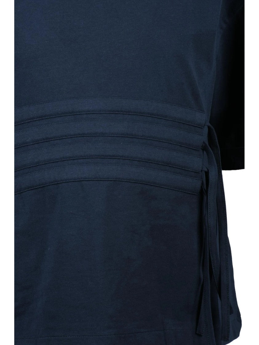 Alpha Studio Dark Blue Cotton Elastane T-Shirt