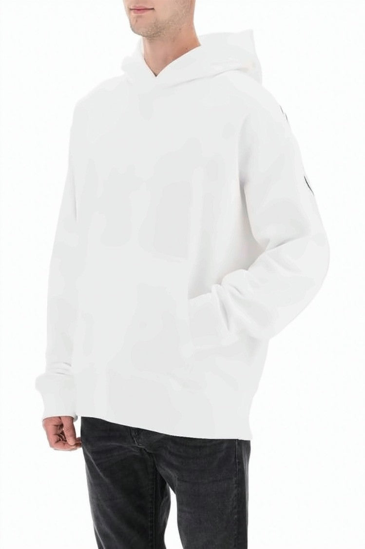Diesel Relaxed-Fit White Hoodie With Kangaroo Pocket