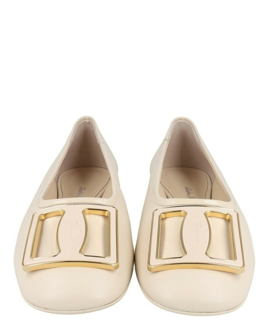 Ferragamo Myrna Patent Leather Ballet Flats - Narrow Width