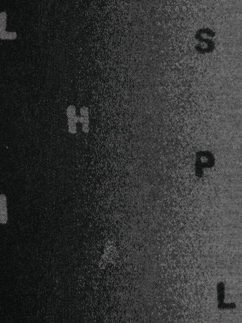 Paul Smith Gradient Fringed Wool Scarf With Woven Letters