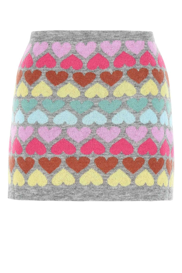 Marco Rambaldi Embroidered Mohair Blend Mini Skirt