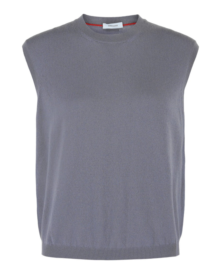 Ferragamo Ribbed Cashmere Knit Vest