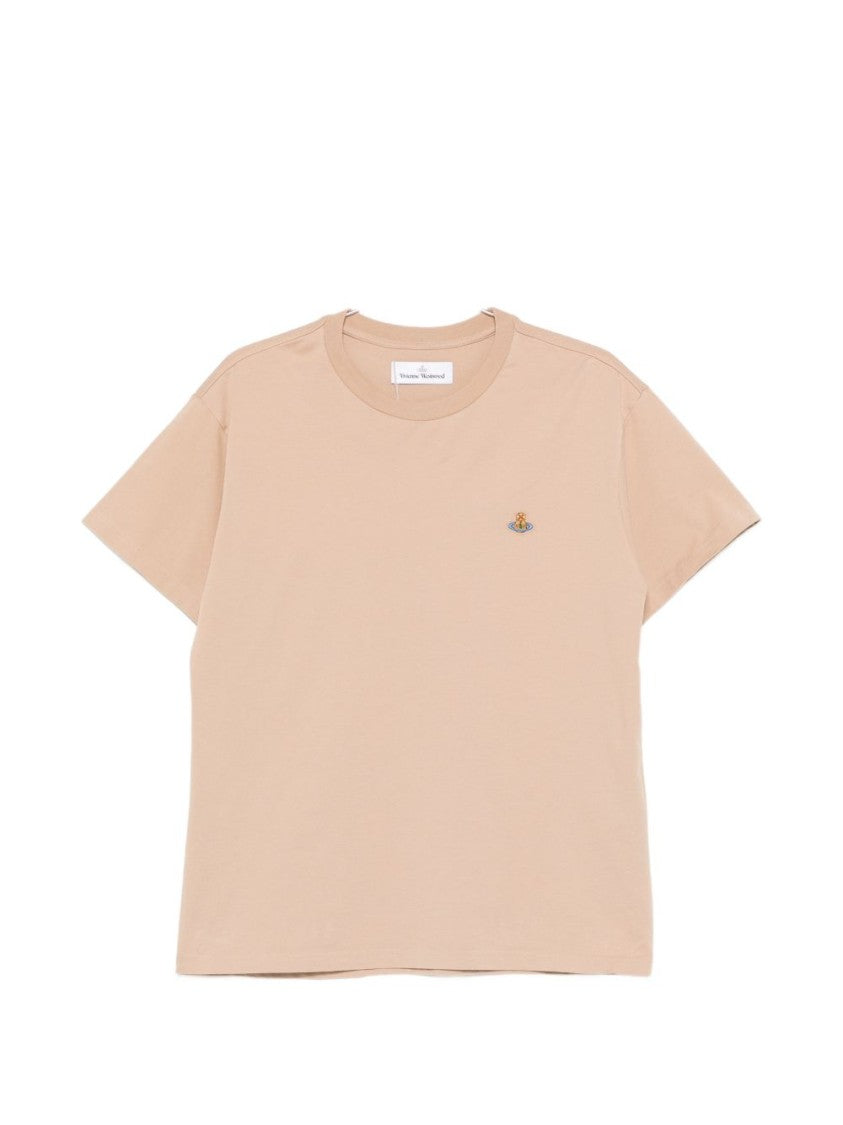 Vivienne Westwood Light Brown Orb Logo Crew Neck T-Shirt