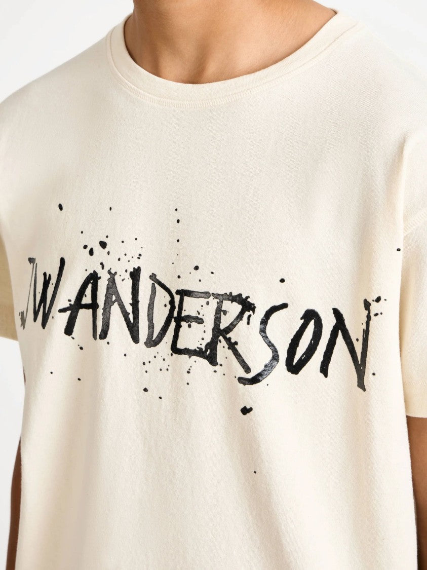 J. W. Anderson White Cotton Logo Print T-Shirt