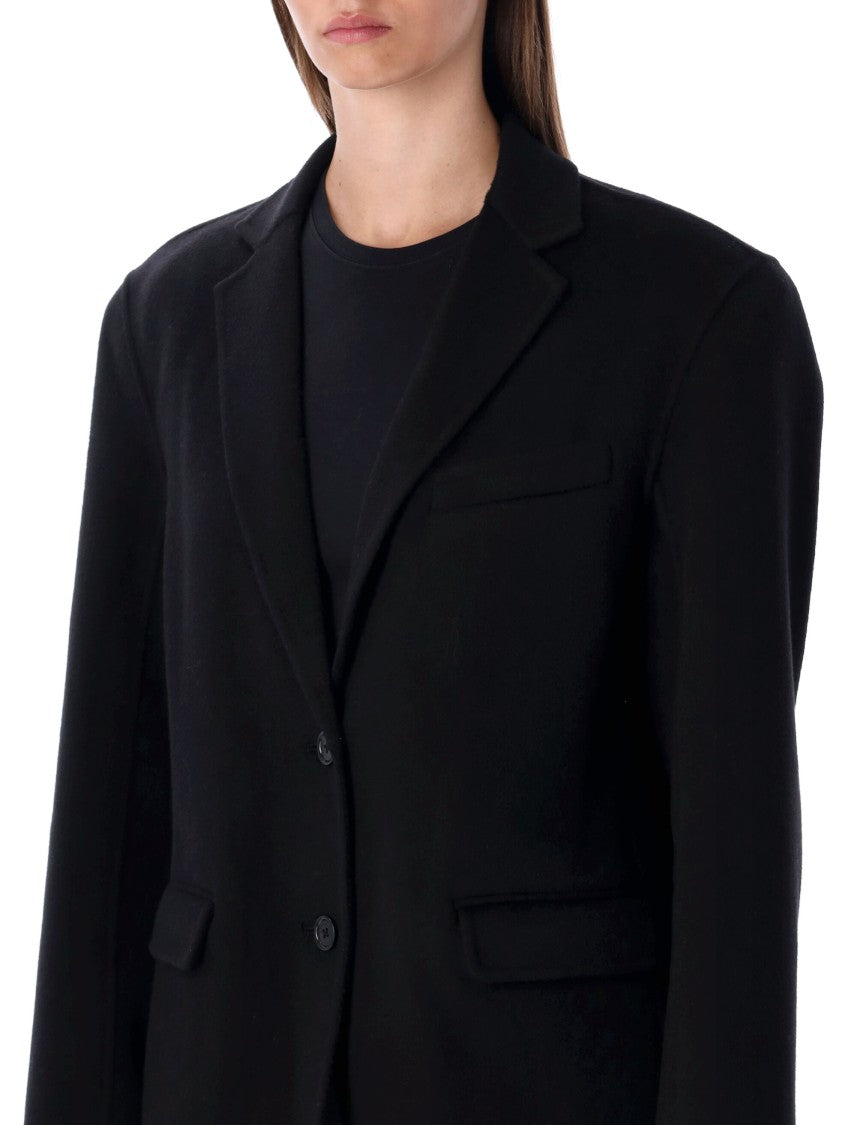 Anine Bing Quinn Oversized Black Wool Cashmere Blazer