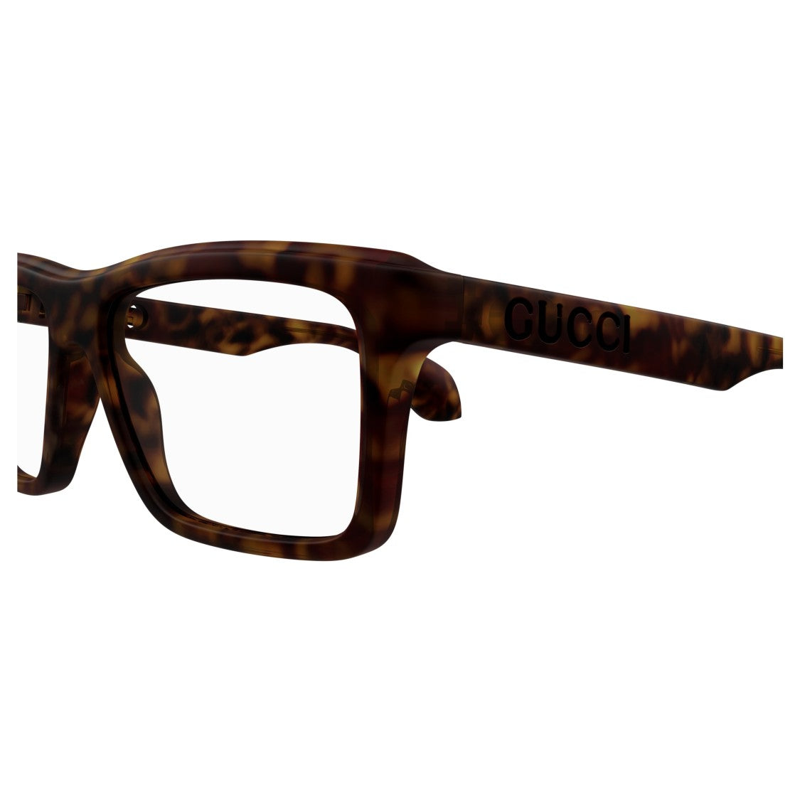 Gucci Gg1573o Bold Tortoiseshell Rectangular Eyeglasses