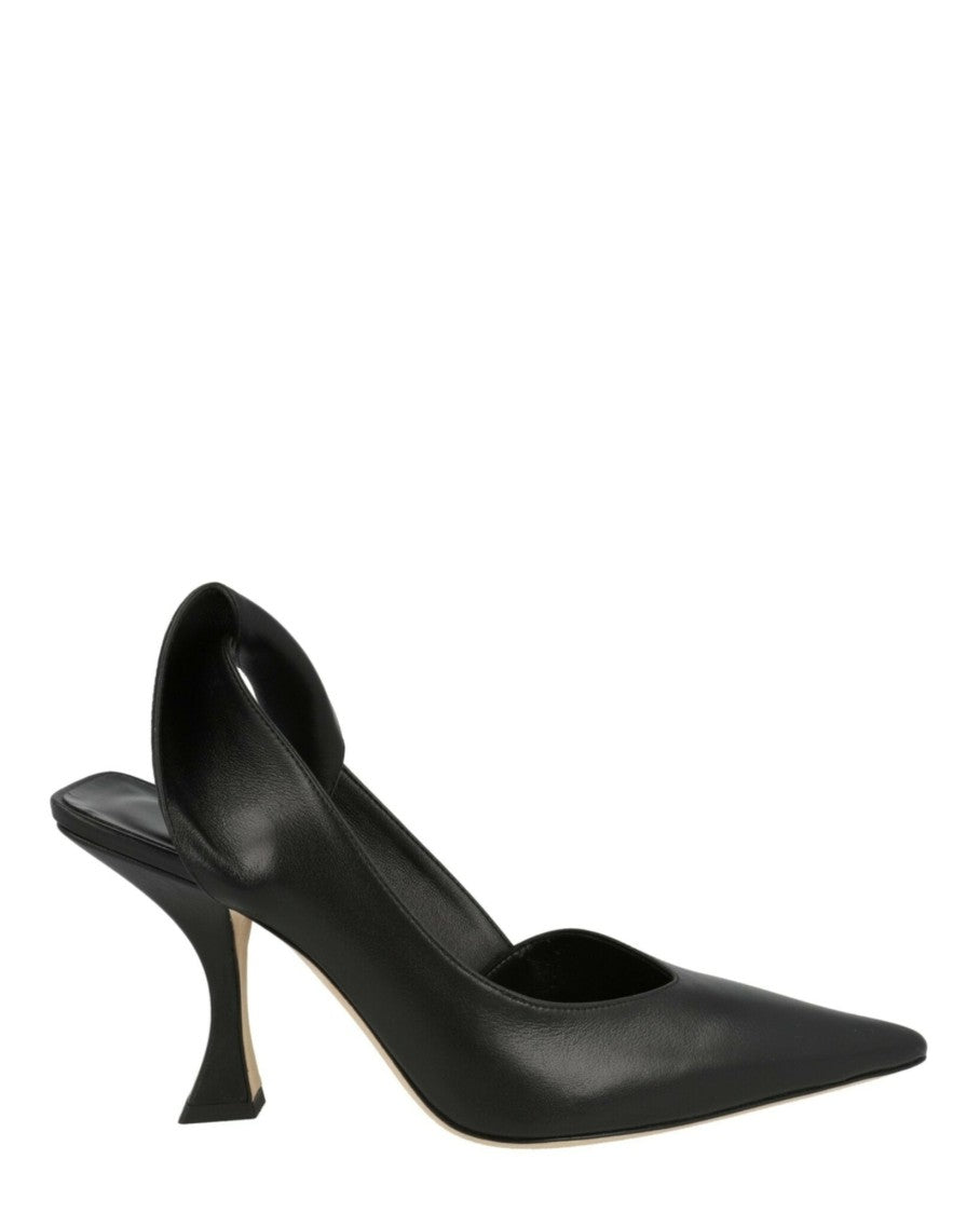 By Far Yasha Leather Slingback Pumps