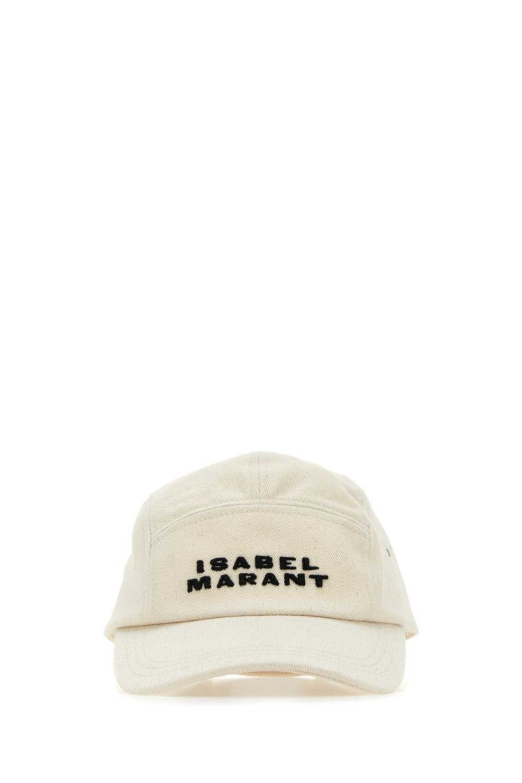 Isabel Marant Malange Ivory Cotton Tedji Baseball Cap