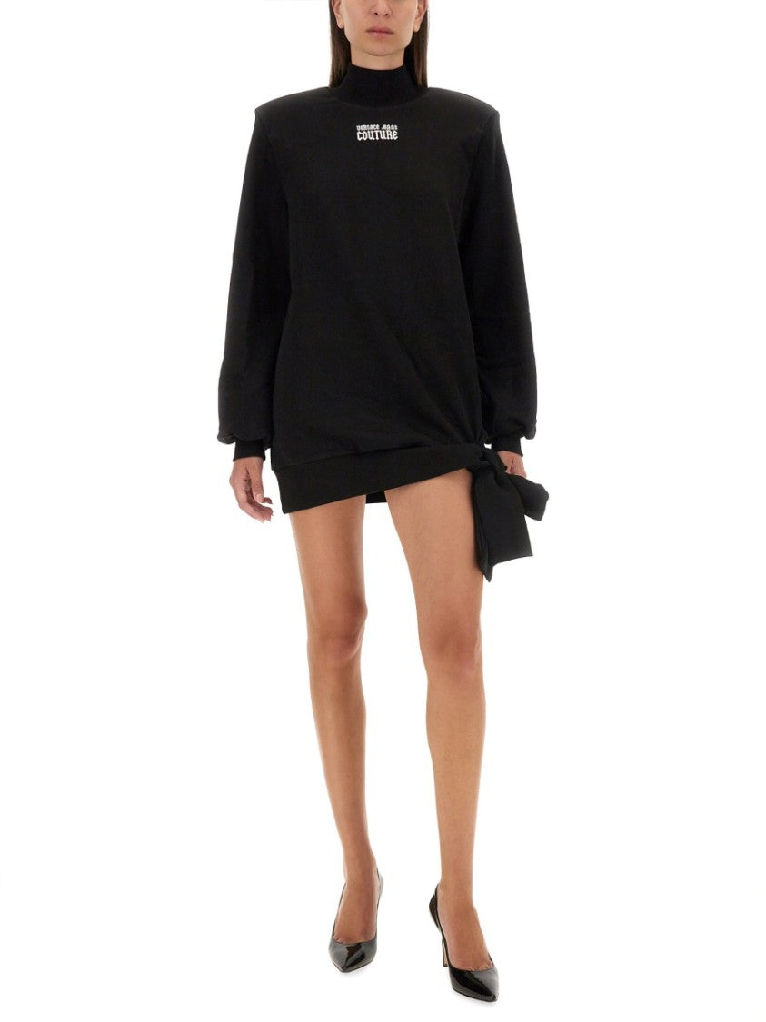 Versace Jeans Couture Sweatshirt Dress With Logo