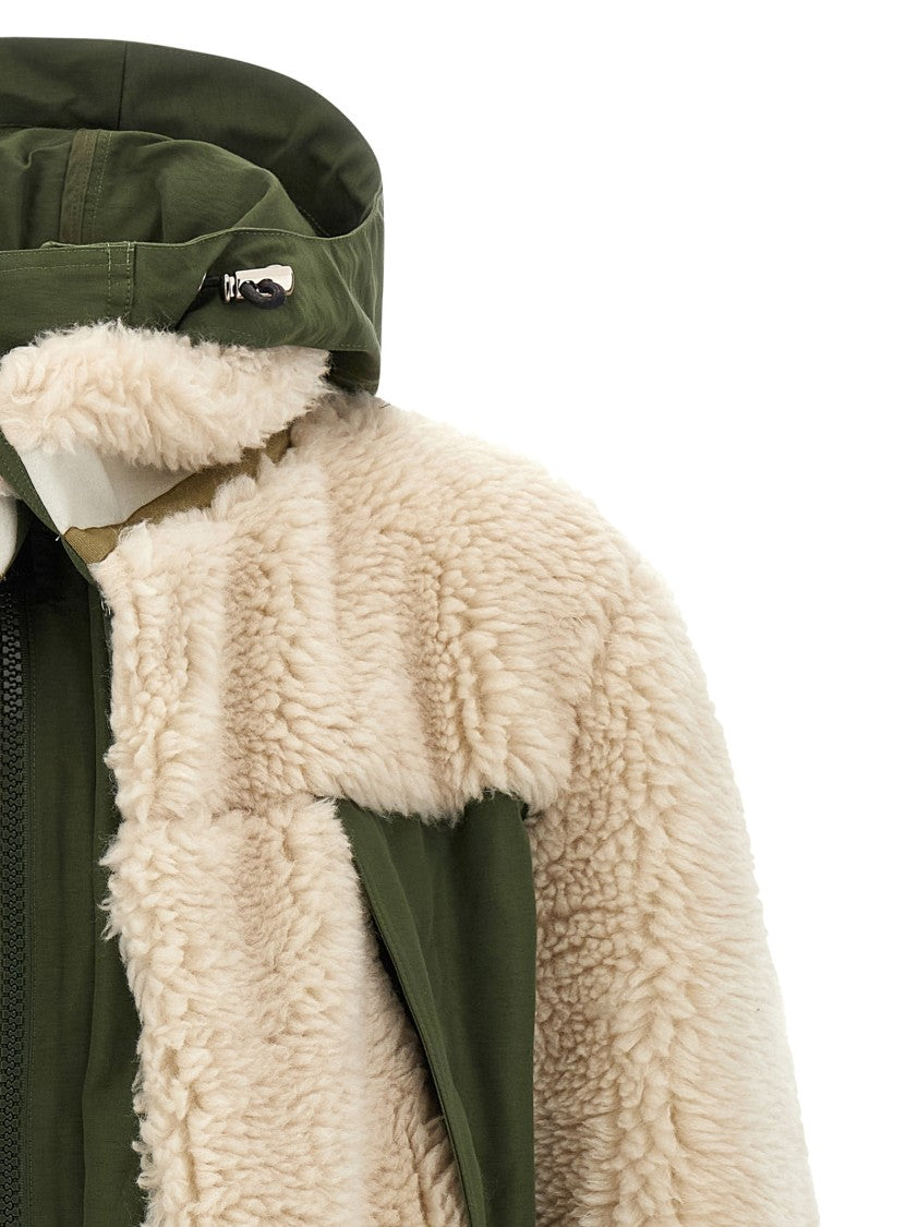 Sacai Faux Shearling Parka