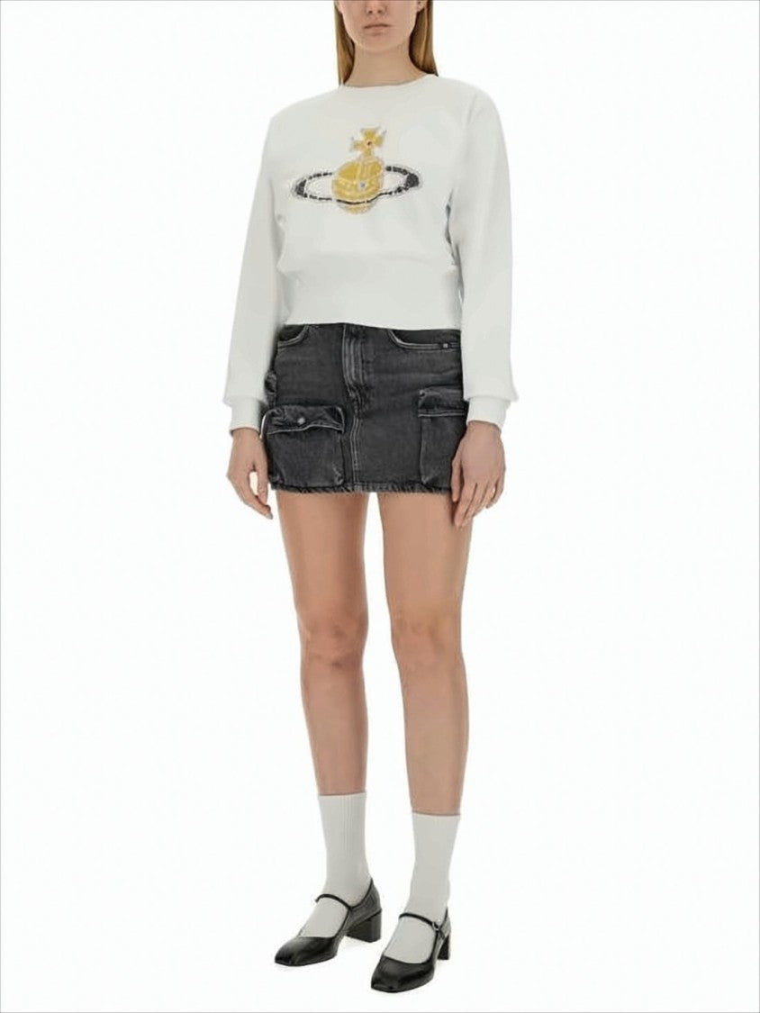 Vivienne Westwood Cropped Long-Sleeve T-Shirt With Graphic Design