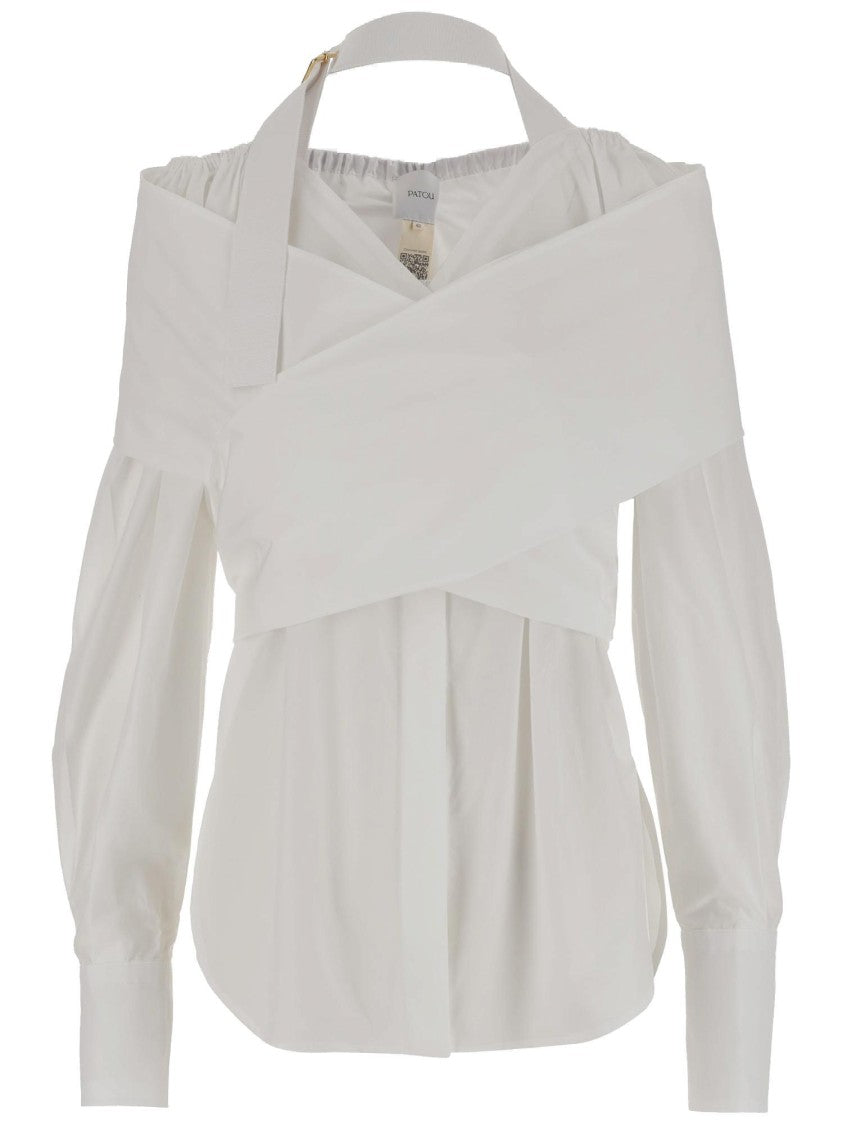 Patou Crossbanded Blouse In Recycled Nylon