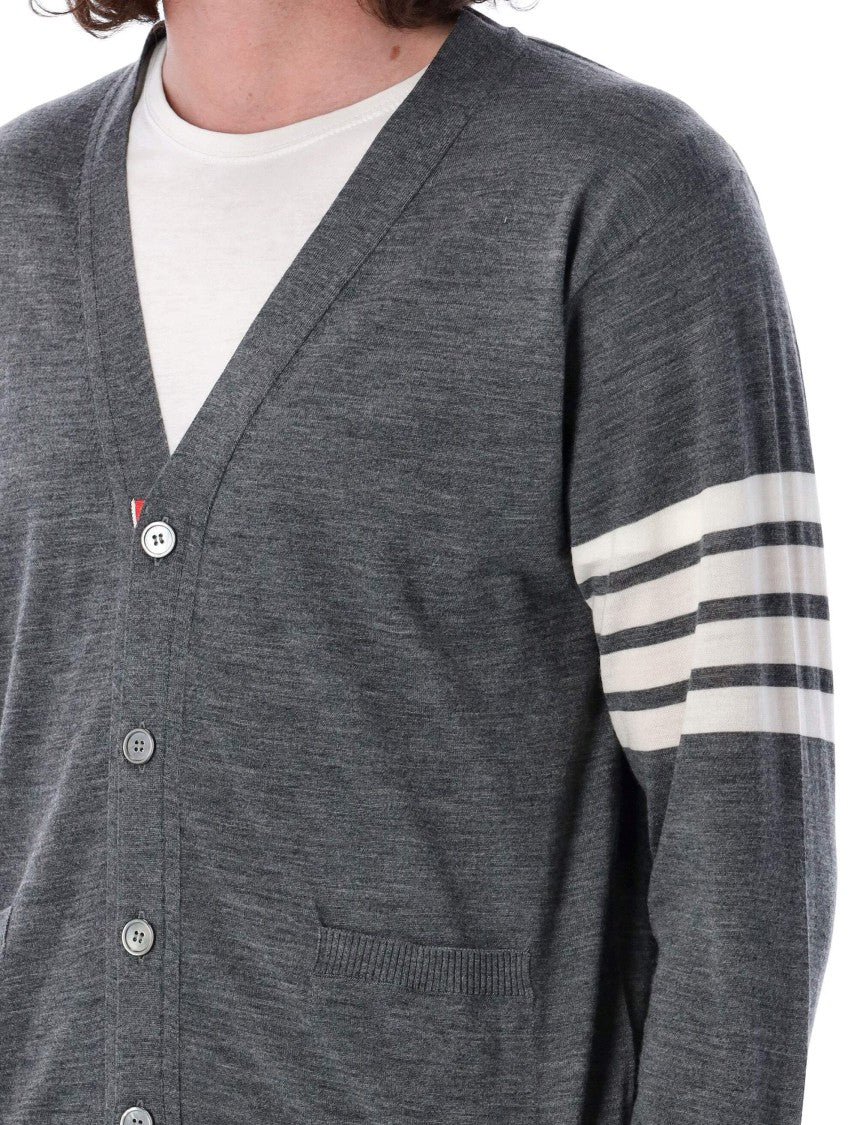 Thom Browne Classic V-Neck Merino Cardigan Sweater