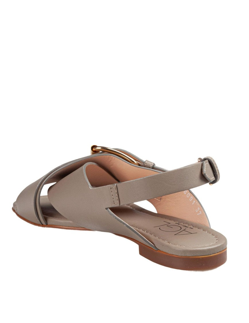Agl Criss Cross Leather Sandal