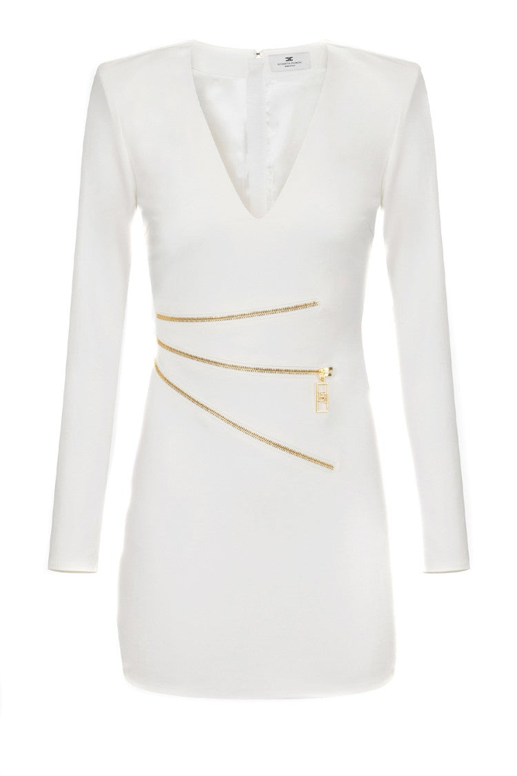 Elisabetta Franchi Deep V-Neck Mini Dress