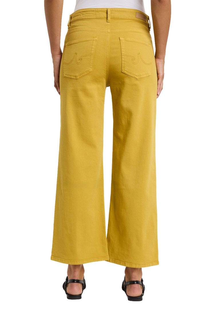 Ag Mustard Saige Wide Leg Crop Jeans