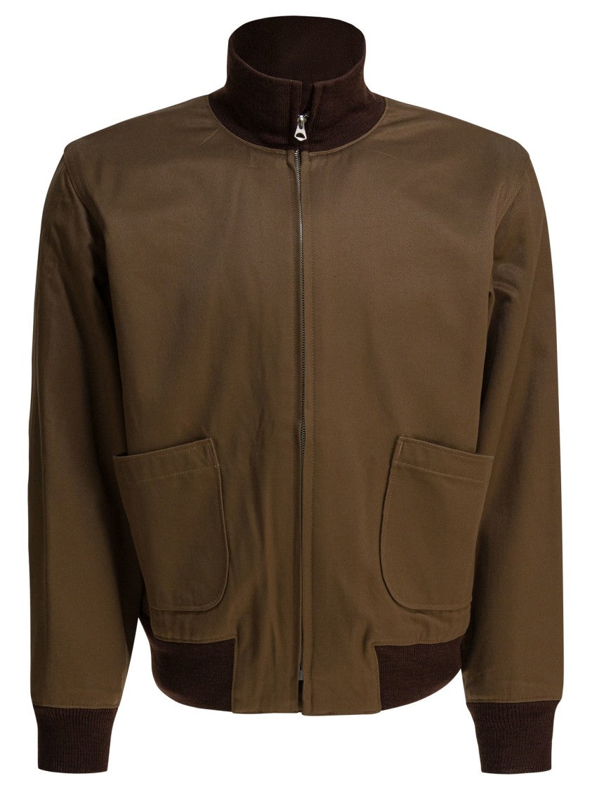 Buzz Rickson's Brown Cotton Bomber Jacket