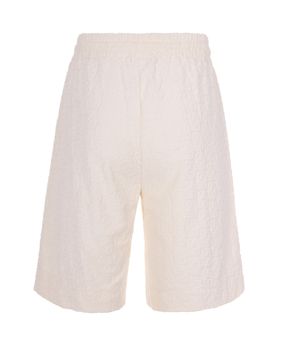 Drôle De Monsieur Jacquard Bermuda Shorts With Mirrored 'D' Motif