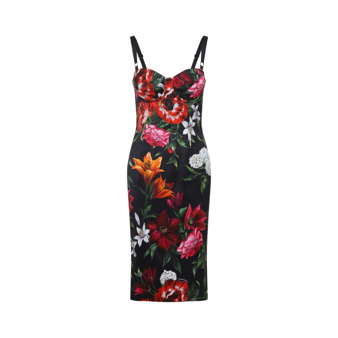 Dolce & Gabbana Multicolor Anemones Midi Dress