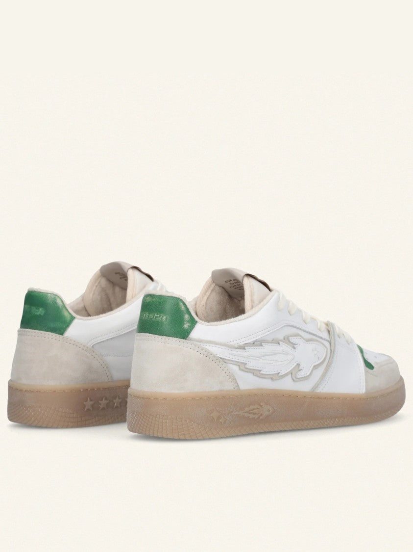 Enterprise Japan Egg Rocket 2 White/Beige Suede Sneakers