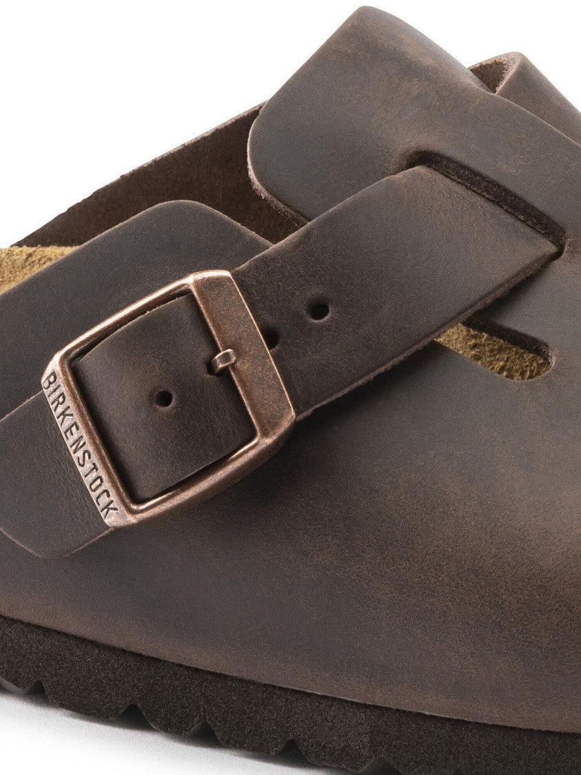 Birkenstock Boston Matte Brown Leather Clogs