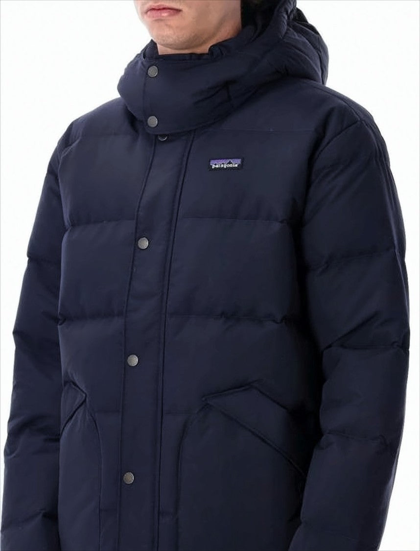 Patagonia Quilted Padded Jacket With High Collar And Hood