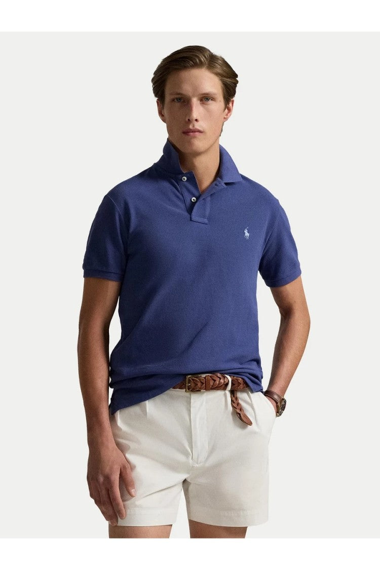 Polo Ralph Lauren Classic Collared Blue T-Shirt With Subtle Logo