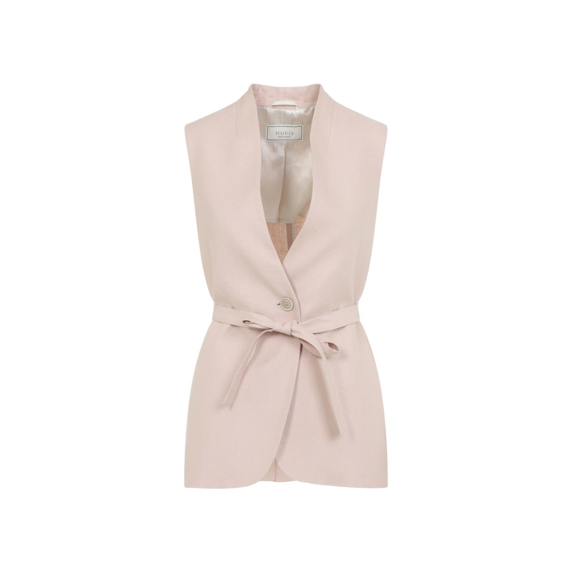 Peserico Pink Linen Gilet