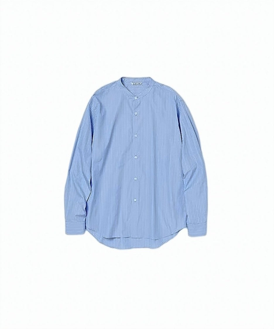 Auralee Mandarin Collar Long-Sleeve Shirt