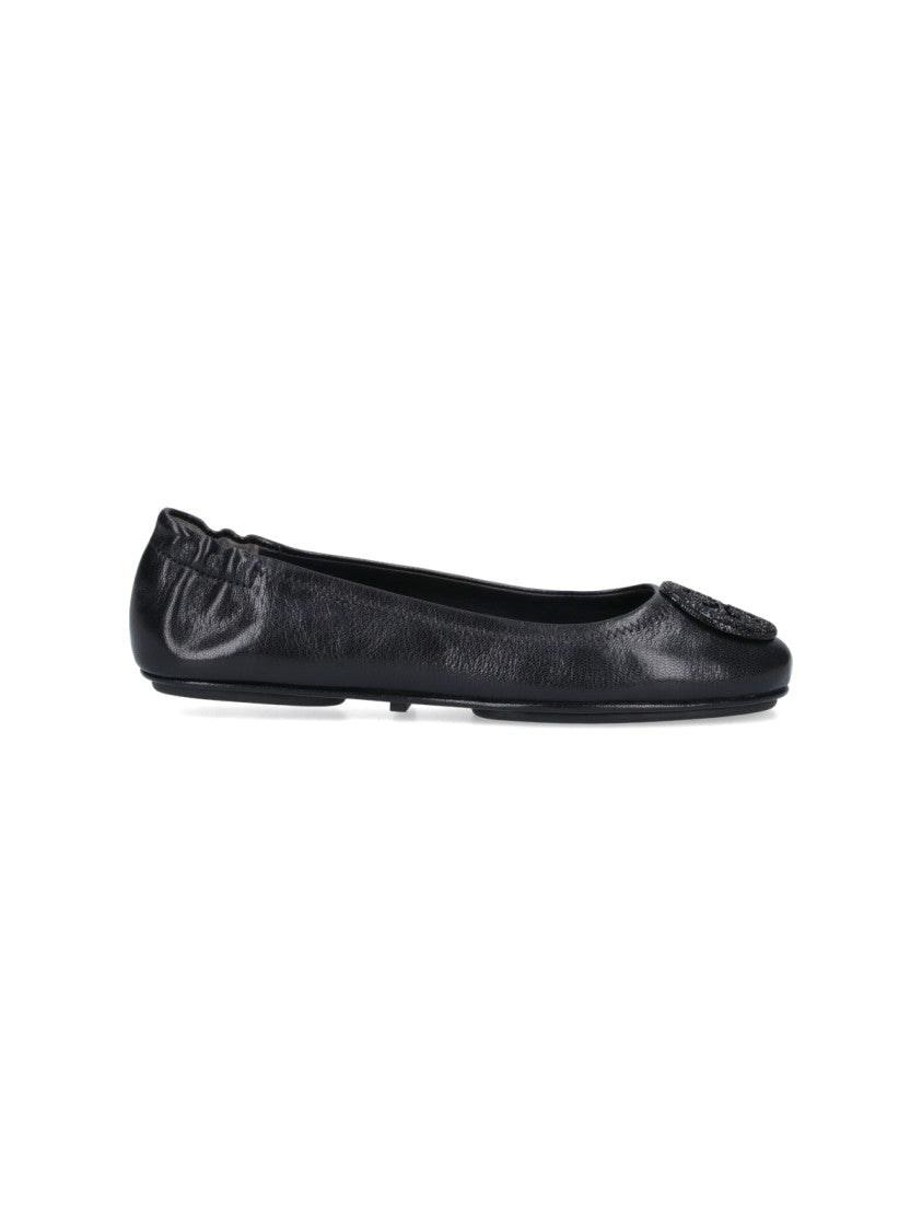 Tory Burch Minnie' Ballerinas – Black