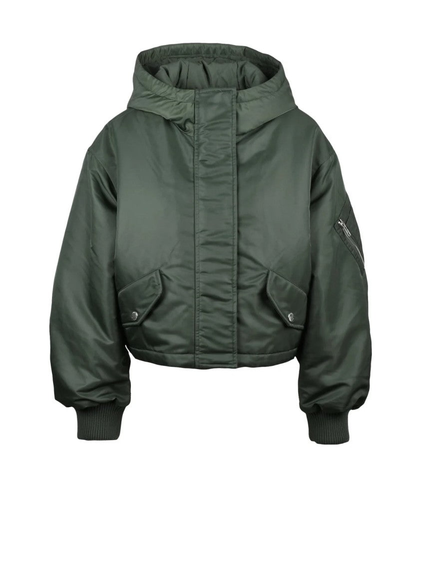 Stand Studio Military Green Polyamide Coat