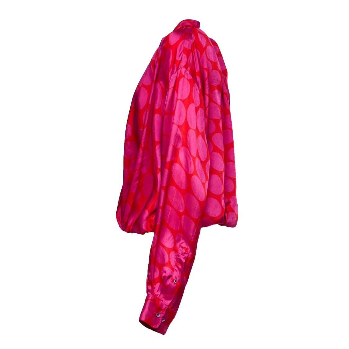 Dries Van Noten Cenver Oval Print Drawstring Hem Shirt