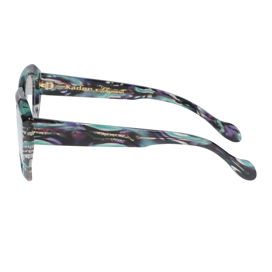 Kador Marilyn/K-V Oversized Square Frame Eyeglasses With Marbled Design